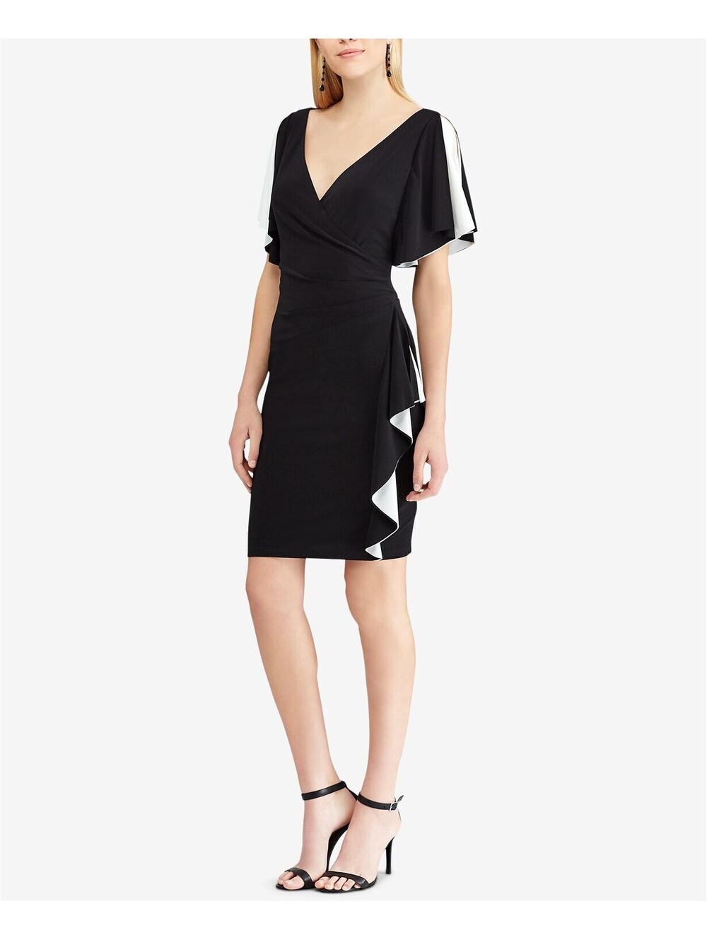 American Living Womens Ruffled Jersey Dress Size 4